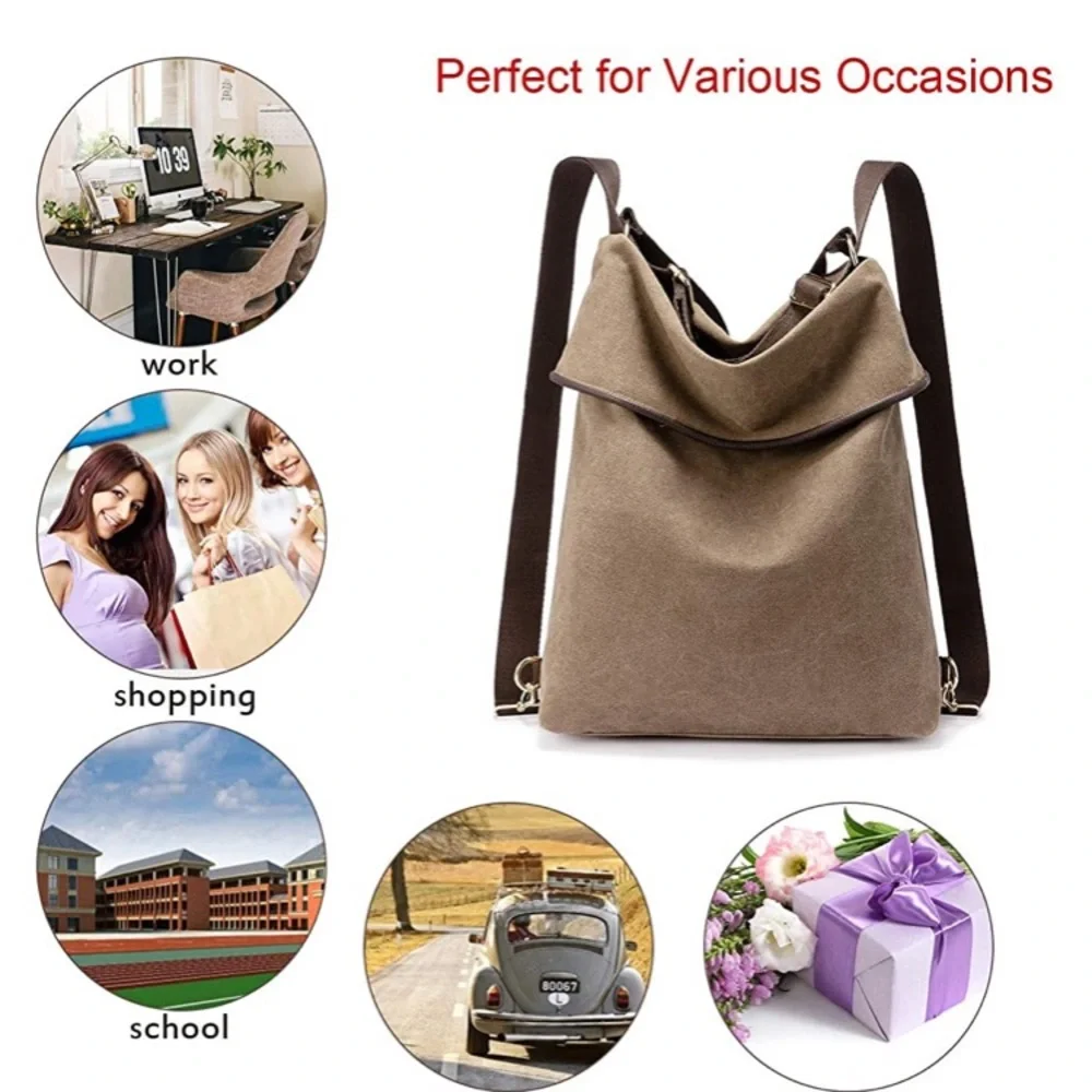 Multifunction/Convertible Canvas Bag or Backpack - Picture 7 of 11